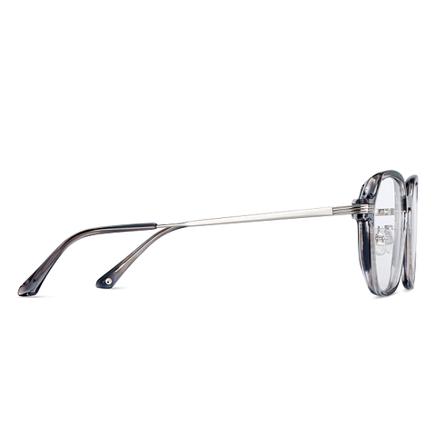 John Jacobs Blue Transparent Full Rim Square left side