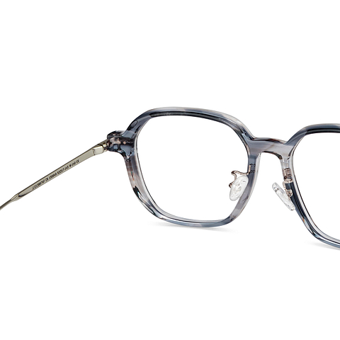 John Jacobs Blue Transparent Full Rim Square right side
