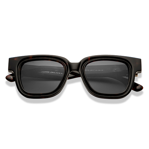 John Jacobs Black Full Rim Square left side