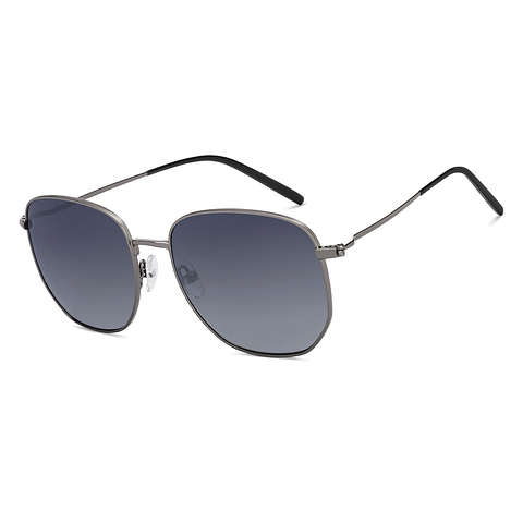 John Jacobs Gunmetal Full Rim Square left side