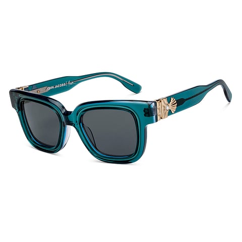 John Jacobs Green Full Rim Square left side