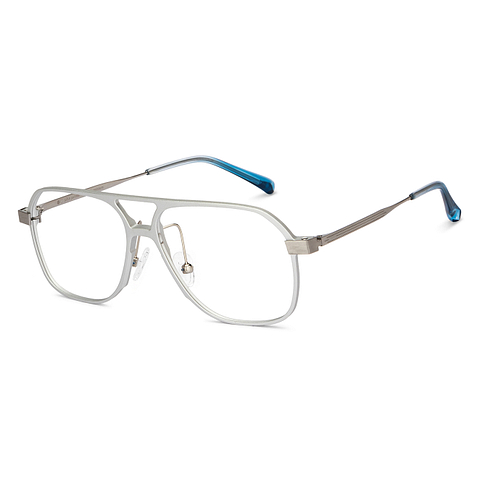 John Jacobs Online Silver Full Rim Square right side