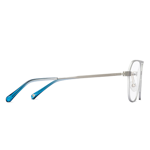 John Jacobs Online Silver Full Rim Square left side