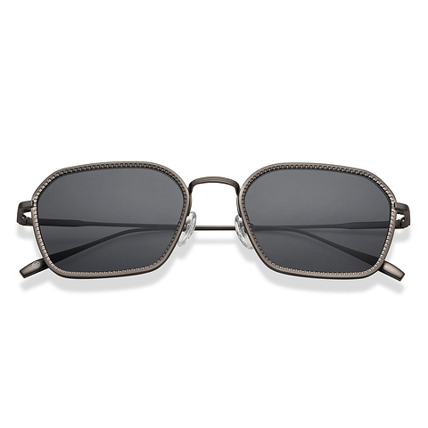 John Jacobs Online Mid Gunmetal Full Rim Hexagonal left side
