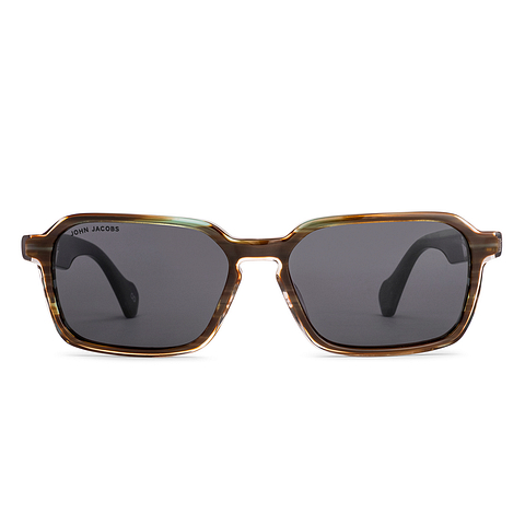 John Jacobs Olive Green Full Rim Rectangle right side