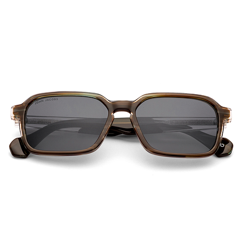 John Jacobs Olive Green Full Rim Rectangle left side