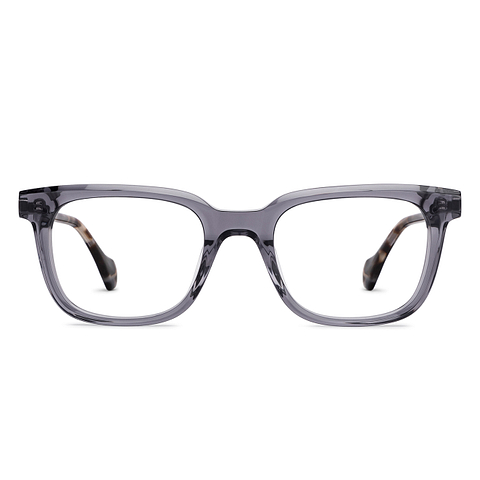 John Jacobs Gray Transparent Full Rim Square left side