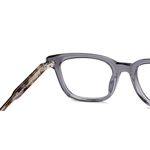 John Jacobs Gray Transparent Full Rim Square right side