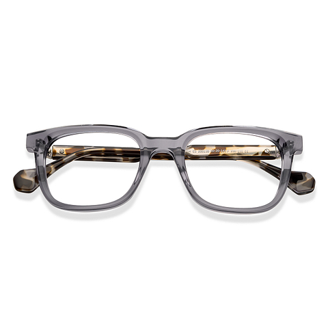 John Jacobs Gray Transparent Full Rim Square left side