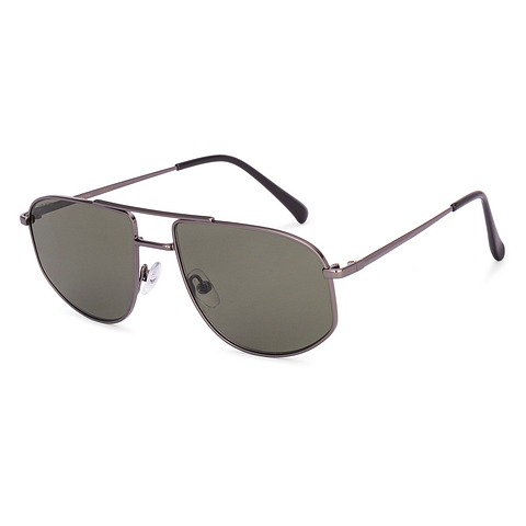 John Jacobs Dark Gunmetal Full Rim Aviator right side