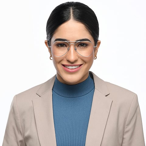 John Jacobs Online Gunmetal Full Rim Aviator left side