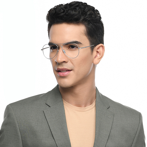 John Jacobs Online Gunmetal Full Rim Aviator right side