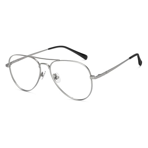 John Jacobs Online Gunmetal Full Rim Aviator left side