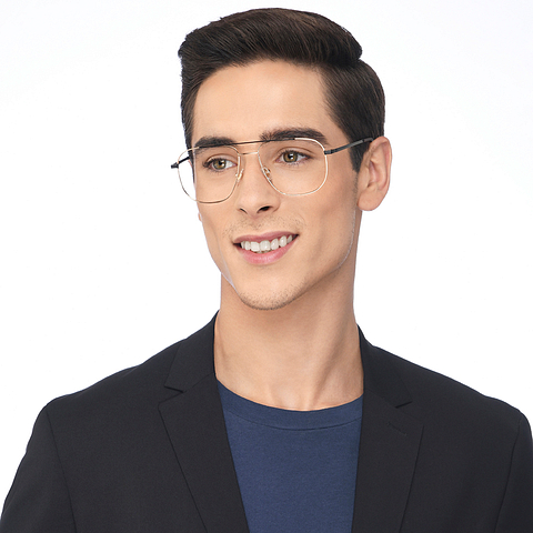 John Jacobs Online Gold Full Rim Square right side