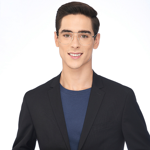 John Jacobs Online Gold Full Rim Square left side