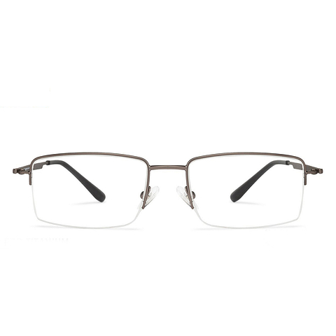 John Jacobs Online Gray Half Rim Rectangle left side