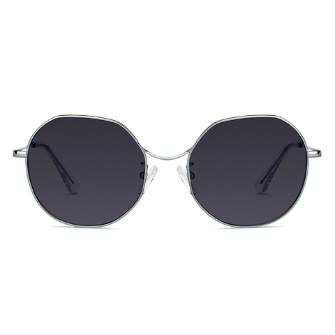 John Jacobs Online Gunmetal Full Rim Geometric right side