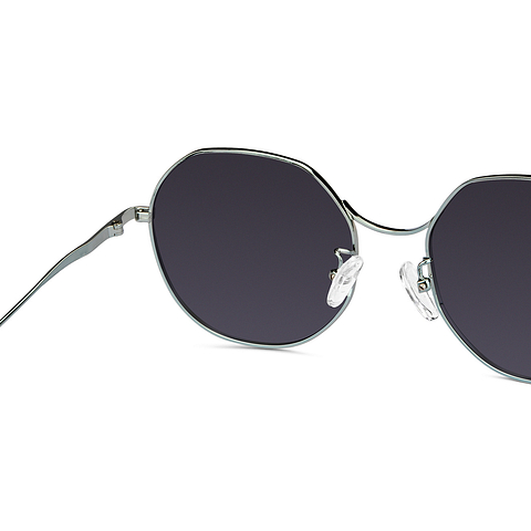 John Jacobs Online Gunmetal Full Rim Geometric right side