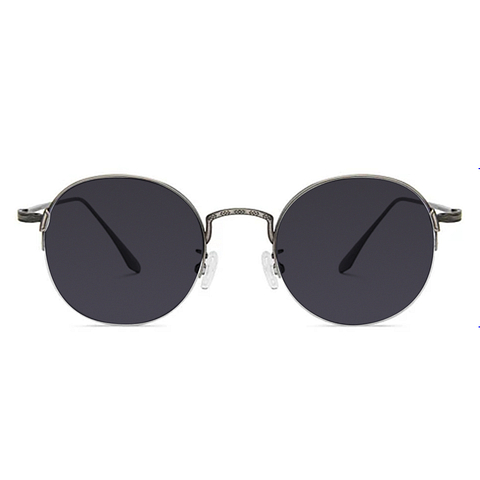 John Jacobs Online Gunmetal Half Rim Round right side