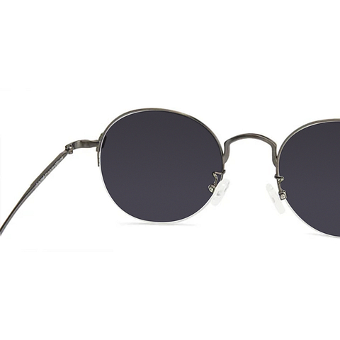 John Jacobs Online Gunmetal Half Rim Round right side