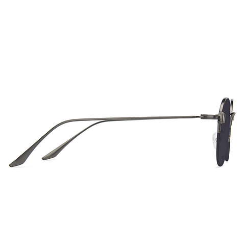 John Jacobs Online Gunmetal Half Rim Round left side