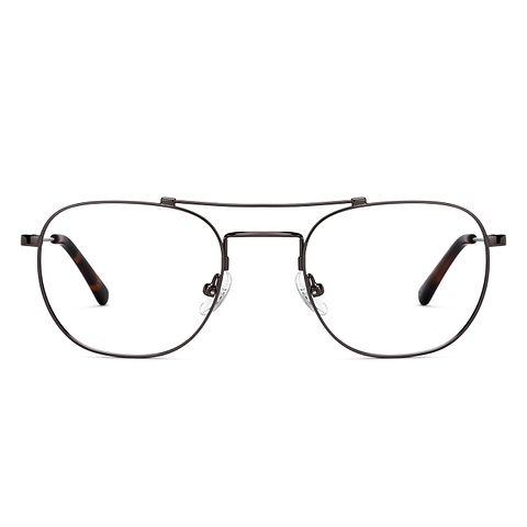 John Jacobs Online Gunmetal Full Rim Square left side
