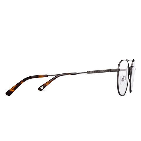 John Jacobs Online Gunmetal Full Rim Square left side