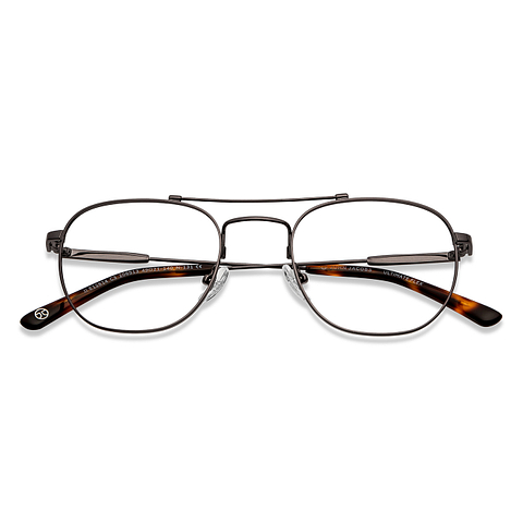 John Jacobs Online Gunmetal Full Rim Square left side