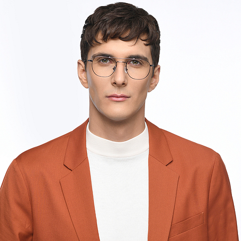 John Jacobs Online Gunmetal Full Rim Square right side