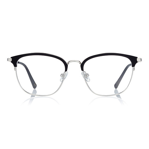 John Dillinger Black Half Rim Browline left side
