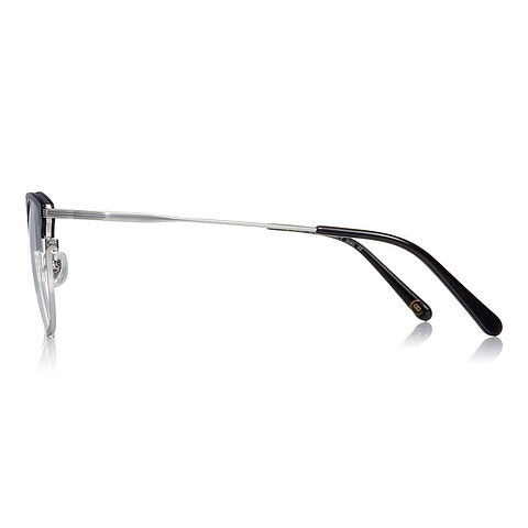 John Dillinger Black Half Rim Browline left side