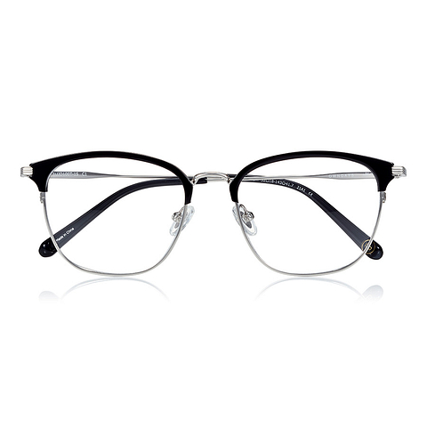 John Dillinger Black Half Rim Browline right side