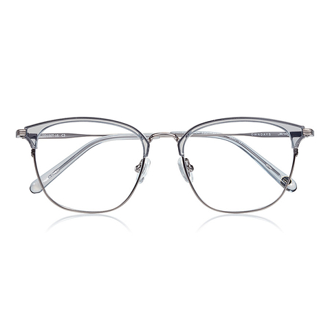 John Dillinger Light Gray Half Rim Browline right side