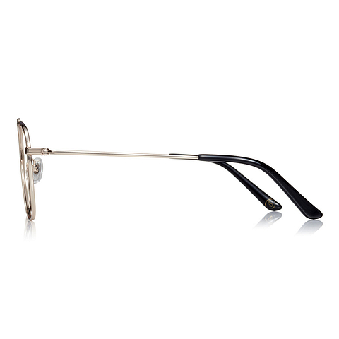 John Dillinger Gold Full Rim Rectangle left side