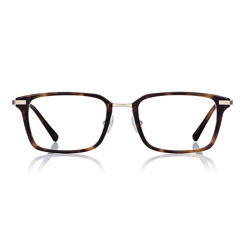 John Dillinger Light Brown Full Rim Rectangle left side