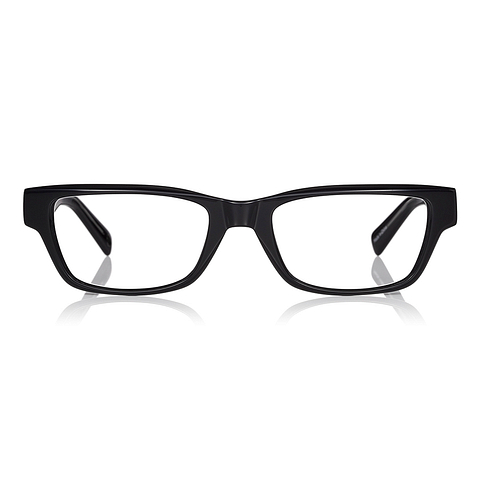 John Dillinger Black Full Rim Rectangle left side