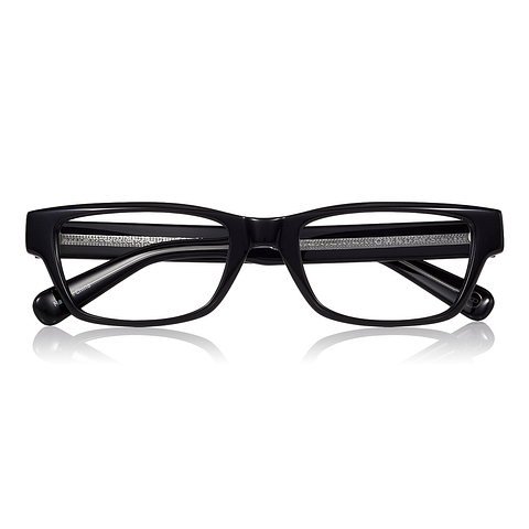 John Dillinger Black Full Rim Rectangle right side