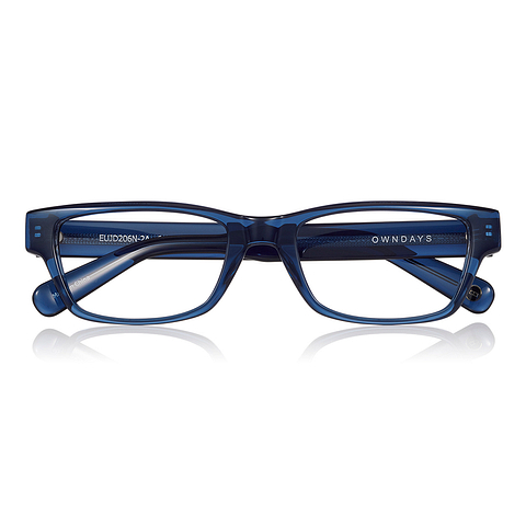 John Dillinger Sky Blue Full Rim Rectangle right side