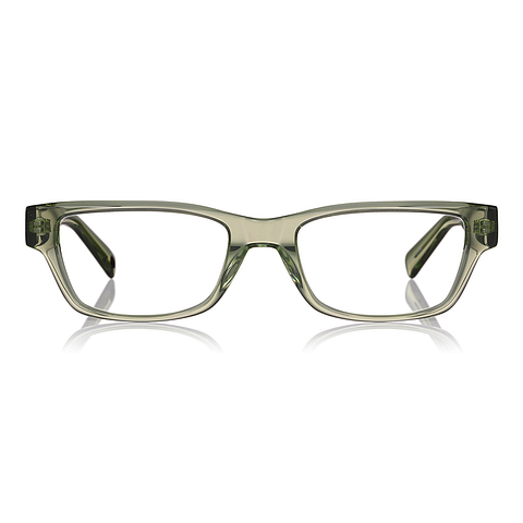 John Dillinger Crystal Transparent Full Rim Rectangle left side