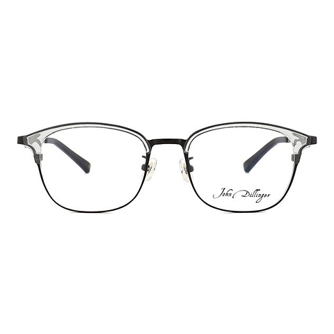 John Dillinger Crystal Transparent Half Rim Wellington left side