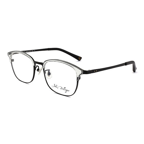 John Dillinger Crystal Transparent Half Rim Wellington right side
