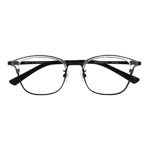 John Dillinger Crystal Transparent Half Rim Wellington right side