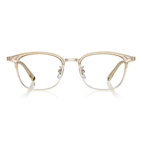 John Dillinger Crystal Transparent Full Rim Rectangle left side