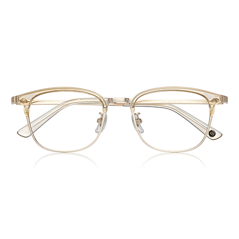 John Dillinger Crystal Transparent Full Rim Rectangle right side