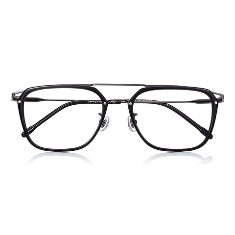 John Dillinger Black Full Rim Rectangle right side