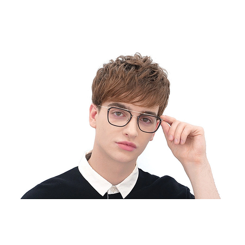 John Dillinger Gray Demi Full Rim Rectangle left side