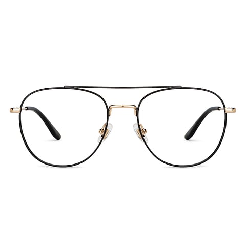 John Jacobs Online Black Full Rim Aviator left side