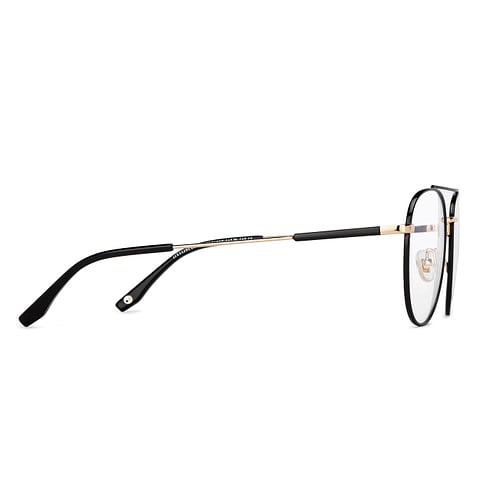 John Jacobs Online Black Full Rim Aviator left side