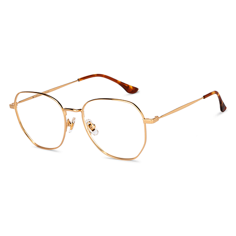 John Jacobs Online Gold Full Rim Hexagonal right side