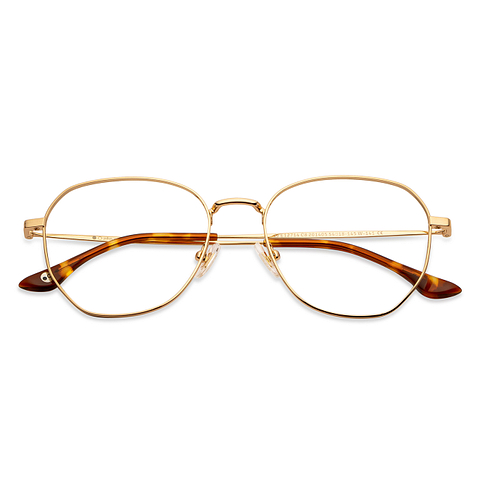 John Jacobs Online Gold Full Rim Hexagonal left side